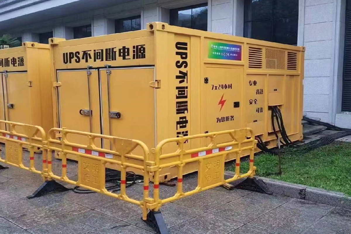 九江发电机租赁施工现场