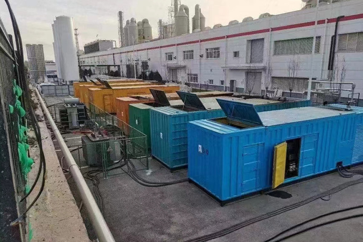 九江发电机租赁施工现场